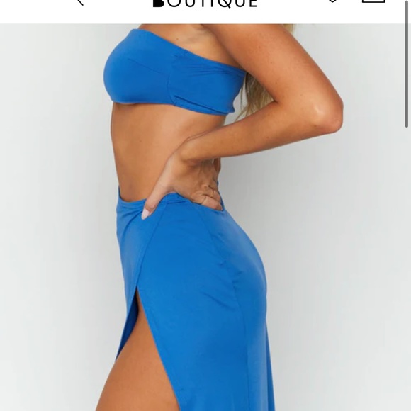 Beginning boutique mid skirt and bandeau top set size bottoms size 6 top size 4 - Picture 4 of 6